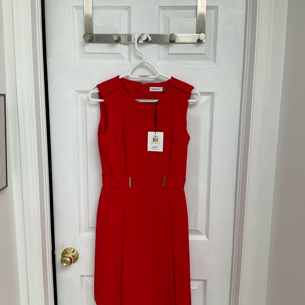 NWT Calvin Klein Vibrant Red Dress